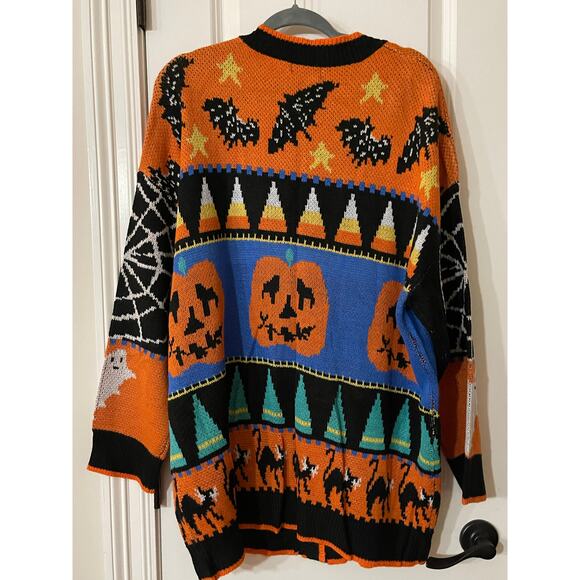 ❌SOLD❌. Oversized Halloween Print Cardigan NWOT - Picture 5 of 5